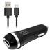 For Sony Ericsson Xperia X10 Mini pro Black Rapid Car Charger Micro USB Cable Kit [2.1 Amp USB Car Charger + 5 Feet Micro USB Cable] 2 in 1 Accessory Kit