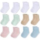 Rising Star Unisex Crew Kids Socks for Toddlers (12 Pack) -Basic Color Assortment