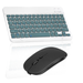 Rechargeable Bluetooth Keyboard and Mouse Combo Ultra Slim Full-Size Keyboard and Mouse for Lenovo ThinkPad Laptop and All Bluetooth Enabled Mac/Tablet/iPad/PC/Laptop -Pine Green with Black Mouse