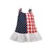 Bonnie Jean Girl s 4th of July Dress - Patriotic Stars and Stripes Flag Dress (12 Months)