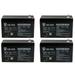 12V 9Ah Battery Replacement for Para Systems Minuteman PRO 1000ri - 4 Pack