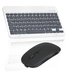 Rechargeable Bluetooth Keyboard and Mouse Combo Ultra Slim Full-Size Keyboard and Mouse for T-Mobile REVVL 5G and All Bluetooth Enabled Mac/Tablet/iPad/PC/Laptop - Shadow Grey with Black Mouse