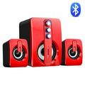 Bluetooth Speaker Touch Portable Wireless Speaker with Sound and Bass Speaker for Home Outdoor Travel-Black Red