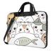 ZNDUO Cartoon Cats and Fish Pattern Laptop Bag 15.6 inch Business Casual Durable Laptop Backpack