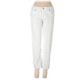 Paige Jeans - Super Low Rise Straight Leg Cropped: White Bottoms - Women's Size 28 - Light Wash