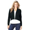 Plus Size Women's Long-Sleeve Cardigan by Woman Within in Black (Size S)