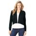 Plus Size Women's Long-Sleeve Cardigan by Woman Within in Black (Size S)