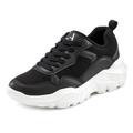 Sneaker LASCANA Gr. 36, schwarz-weiß (schwarz) Damen Schuhe Ugly Shoes Sneaker Damenschuh low mit ultraleichter Chunky Sohle und weicher Innensohle