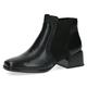 CAPRICE Damen Stiefeletten mit Absatz aus Leder Kleiner Absatz Weite G, Schwarz (Black Comb), 39 EU