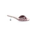 Paige Mule/Clog: Slip-on Kitten Heel Cocktail Party Purple Print Shoes - Women's Size 10 1/2 - Open Toe