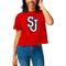 Women's League Collegiate Wear Red St. John's Storm Clothesline Cropped T-Shirt