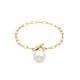 Elli - Gliederarmband Knebelverschluss Perle 925 Silber Armbänder & Armreife Damen