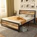 17 Stories Ifedayo Bed Frame, Platform Metal Bed Frame w/ Headboard & Footboard, Easy Assembly in Brown | 40.7 H x 63.7 W x 82.8 D in | Wayfair