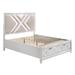 Rosdorf Park Iiona Queen Storage Platform Bed Metal in Brown/White | 67.25 H x 62.75 W x 85.5 D in | Wayfair 22A2978119C4486D9DC720CCC77D02E0