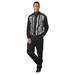 Stacy Adams Men's Full Zip Sweater Set (Size XXXXL) Black, Polyester,Rayon