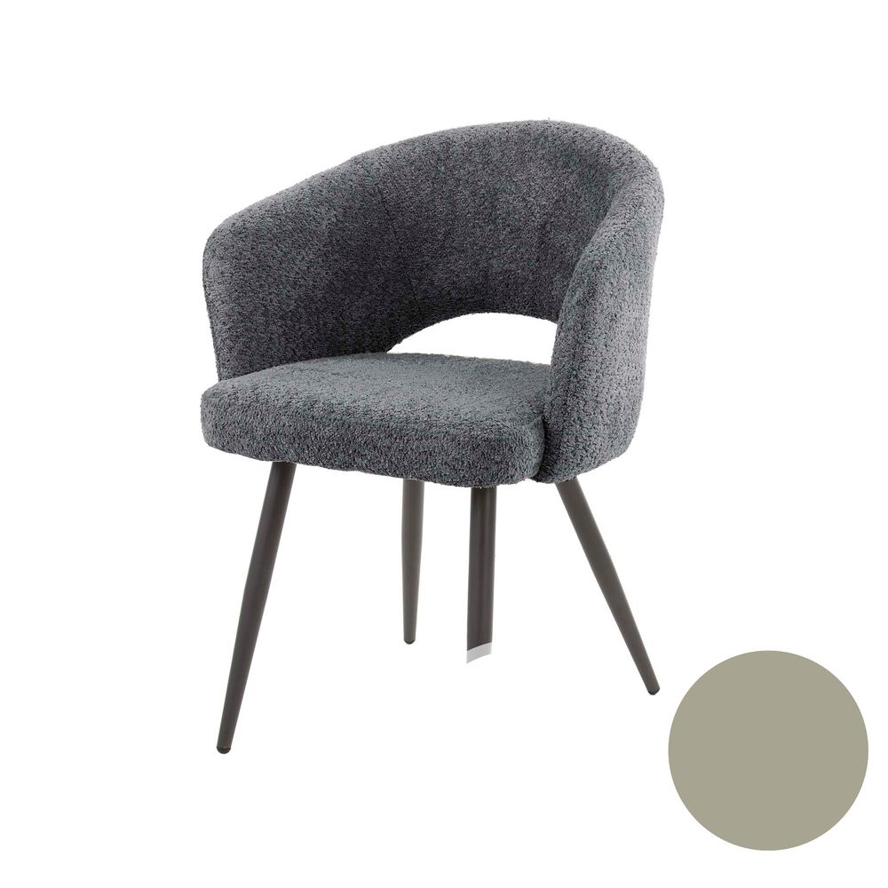 designline »Salon« Esszimmerstuhl Boucle weiss Image