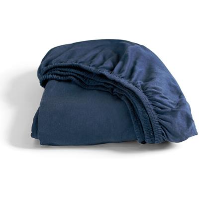 Spannbettlaken CINDERELLA "Jersey", blau (navy), B:200cm L:210-220cm, Jersey, Obermaterial: 100% Baumwolle, Laken, bügel- und knötchenfrei Image