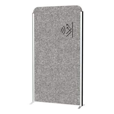 MAUL Stellwand MAULcocoon 100x182 cm Standfuß silber, 100x182x3.5 cm Image