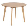 Table à manger ronde en bois 105cm marron