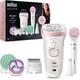 Braun Beauty Set, Epilator for Hair Removal, 7 In 1, Includes Lady Shaver, Face Epilator & Exfoliator, Gifts for Women, UK 2 Pin Plug, 9-985, White/Pink