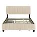 Modern Queen Size Velvet Upholstered Platform Bed with 2 Drawers