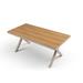 70.87" Rectangular Dining Table All-weather Durability Dining Table with X-shape Aluminum Table Legs for Outdoor Patio