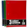 Check Plus Spiral Notebook 120Sheets 10.5 x 8 in 3 Subject ASTD