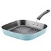 Farberware Cookstart Aluminum DiamondMax Nonstick Square Deep Grill Pan, 11-Inch, Aqua