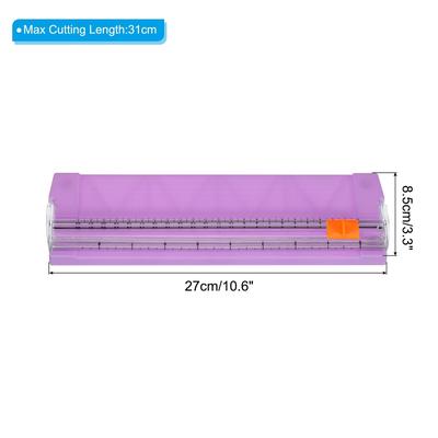 Paper Trimmer, 2Pcs A5 Paper Cutter Slicer Tool with Side Ruler, Purple