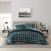 Nautica Northsail Plaid Reversible Navy Comforter Set