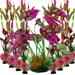 PietyPet Aquarium Decorations Plants 20pcs Aquarium Decor Colorful Plants Fish Tank Accessories Fish Tank Plant Plastic Decoration for Aquariums Small to Large