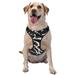 ZNDUO Hand Drawn Black Spots Pattern Dog Harness Adjustable Reflective Pet Harness with Dog Leash