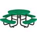 Global Industrial 262078KGN 46 in. Childs Round Outdoor Steel & Perforated Metal Picnic Table Green