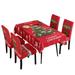 Eyicmarn Chair Covers/Tablecloths for Christmas Waterproof Dinning Room Chair Table Protector for Kitchen Holiday Decor