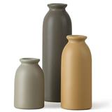 CWLWGO-Ceramic Matte Vase for Home Decor Modern and Minimalist Decorative Vase Set. Farmhouse Livin