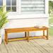 Andoer Patio Bench 59.1 x13.8 x17.7 Solid Wood Acacia