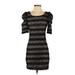 Liberty Love Casual Dress - Mini: Black Jacquard Dresses - Women's Size Medium