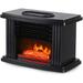 Chictail Mini Fireplace Heater 22.3Ã—12.5Ã—14.5cm Black Electric Flame Heater Fireplace Air Heating Space Warmer Fan Fireplace Stove for Home Office Bedroom Easy Operate 1000W