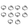 10Pcs Pex Stainless Steel Clamp Ring Crimp Fittings Single Ear Clamp Hose Clamps