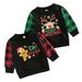 Godderr Toddler Newborn Boys Christmas Sweatshirt Baby Christmas Sweater Shirt infant Santa Claus Reindeer Pullover Long Sleeve Tops Xmas Clothes Size 1M-3T