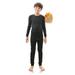 TINFL by Vaenait Boys Thermal Underwear Soft Long John Set Heatwarm Black S