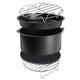 Air Fryer Accessory Set of 6 Inch Air Fryer with Pizza Baking Tray Dishwasher Grill Basket Cake Pan