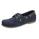 Catesby Womens Boat Shoes Deck Leather Nubuck Smooth Lightweight Trainers UK 4-8 (Navy/Yellow, Numeric_8)