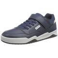 Geox J Perth Boy E Sneaker, Navy Lt Grey, 4 UK