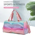 Sac de sport coloré pour femmes sacs de voyage sacs de fitness pour chaussures sports de plein
