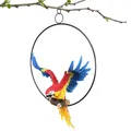 Ornements de jardin pour la décoration de jardin anneau de fer balançoire d'oiseaux figurine de