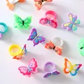 Bague papillon colorée pour enfants cadeaux de fête d'anniversaire cadeaux surprises pour enfants
