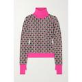 JETSET - Jacquard-knit Turtleneck Sweater - Pink