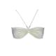 Women's Neutrals / White / Silver The Pearl Shimmer Bandeau Bikini Top Medium Inbodi Swim