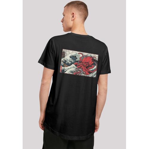 „T-Shirt F4NT4STIC „“Kanagawa Octopus““ Gr. L, schwarz Herren Shirts T-Shirts Print“